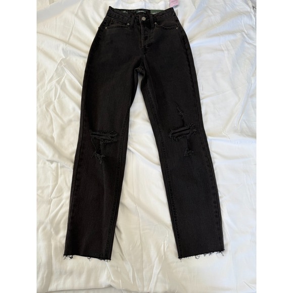 wild fable Denim - Wild Fable Black Super High Rise Straight Jeans Size 00